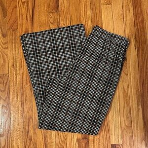 Free People high waisted plaid flare pants